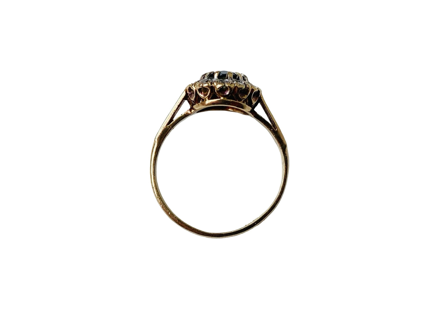 Vintage 9ct Gold Sapphire & Diamond Ring