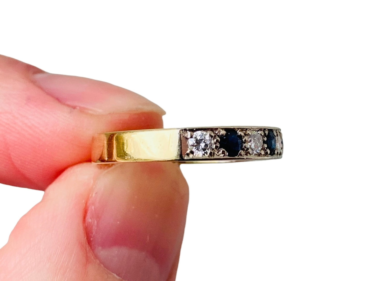 Vintage 18ct Gold Sapphire & Diamond Ring