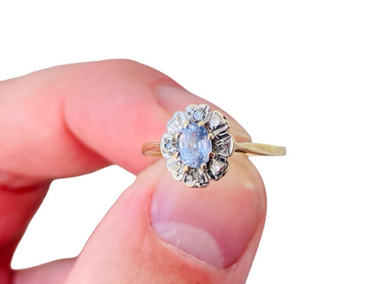 9ct Gold Sapphire & Diamond Ring