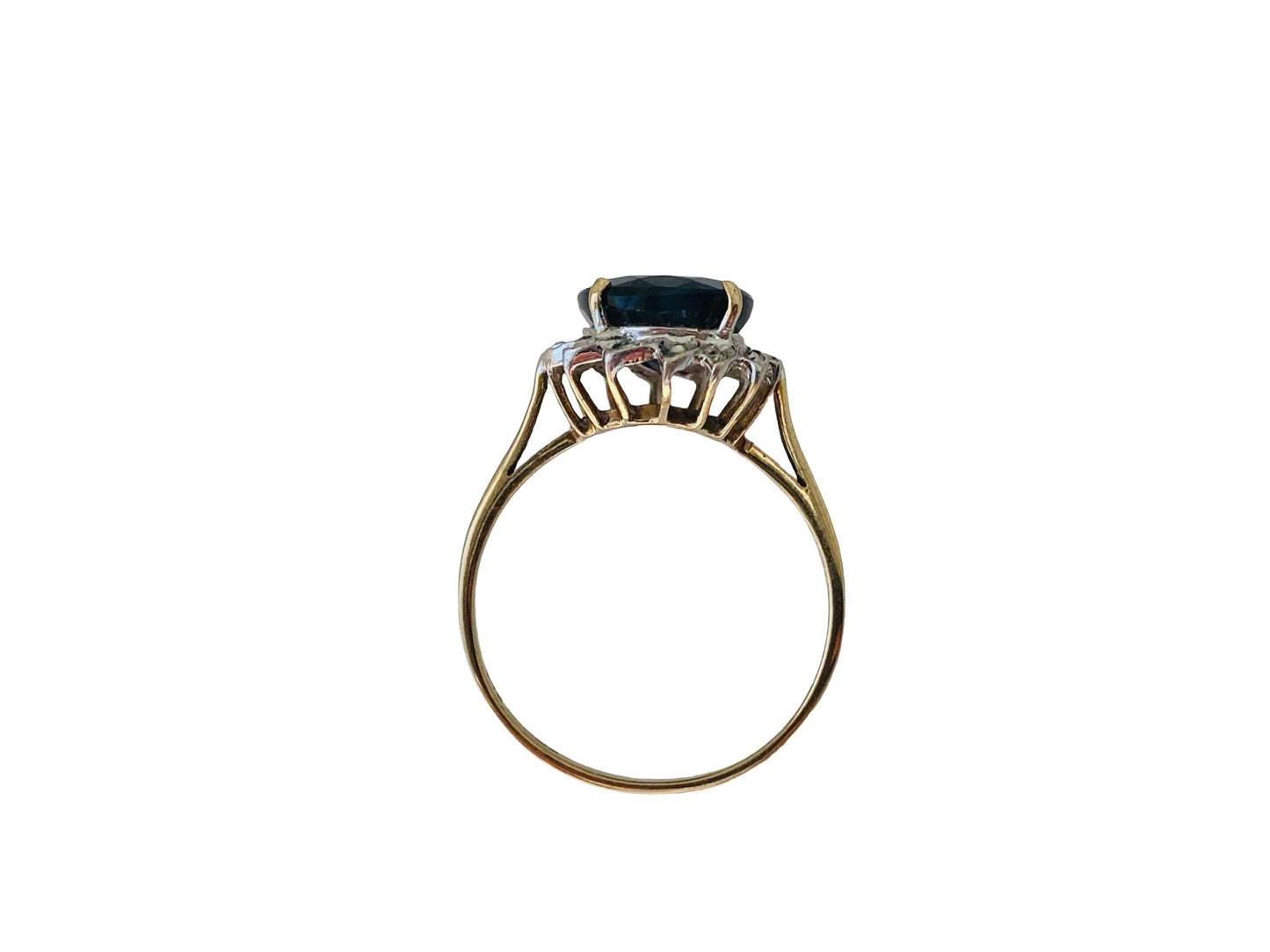 9ct Gold Sapphire & Diamond Ring