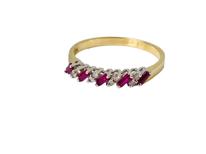 18ct Gold Ruby & Diamond Ring