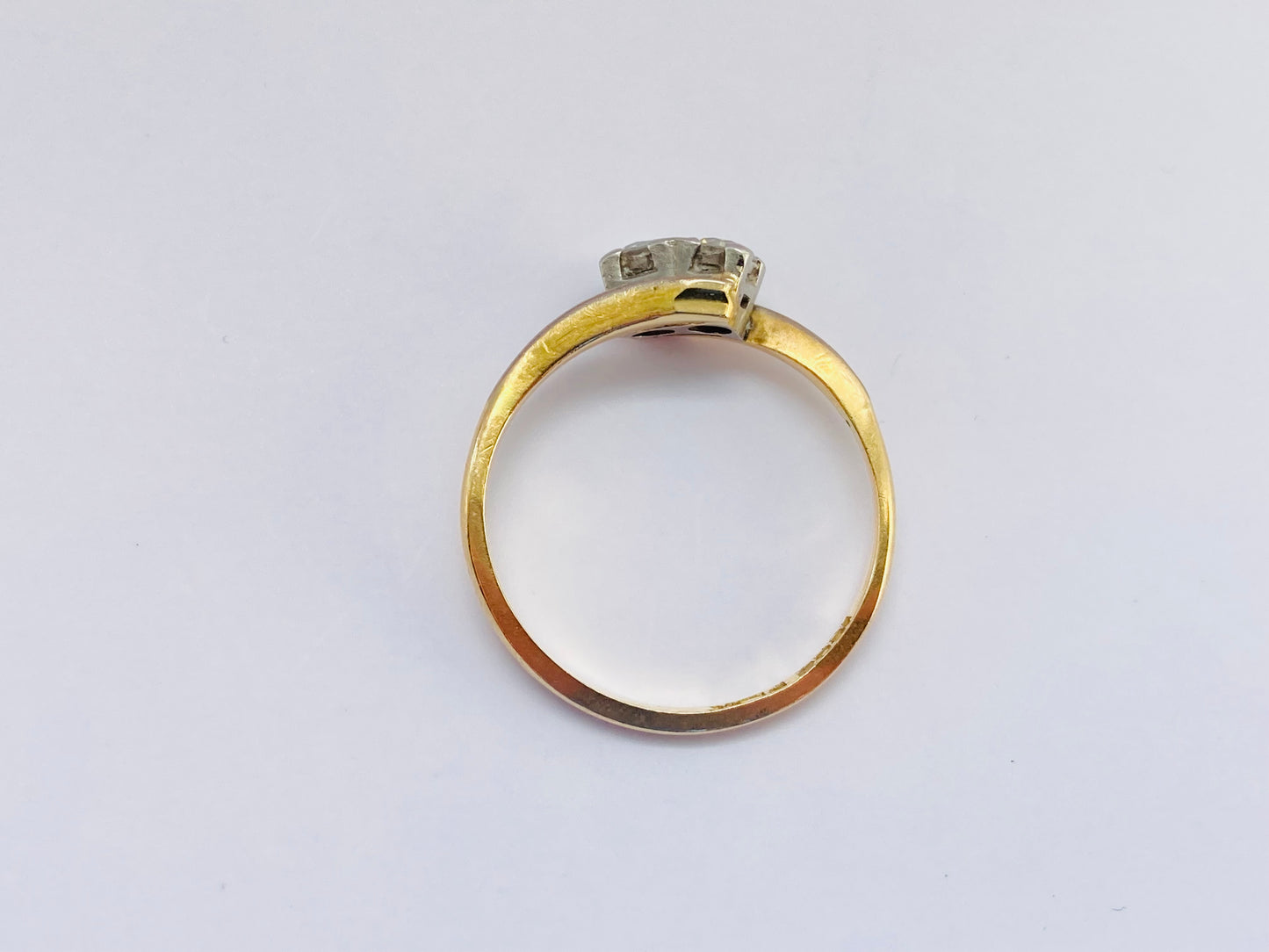 Antique 18ct Gold Toi Et Moi Diamond Ring