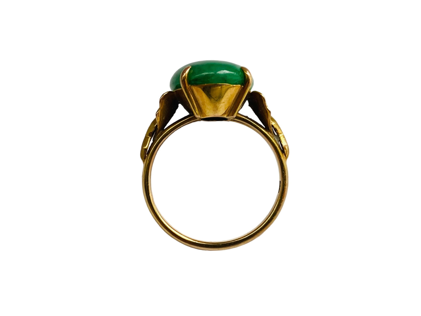 Vintage 14ct Gold Jade Ring