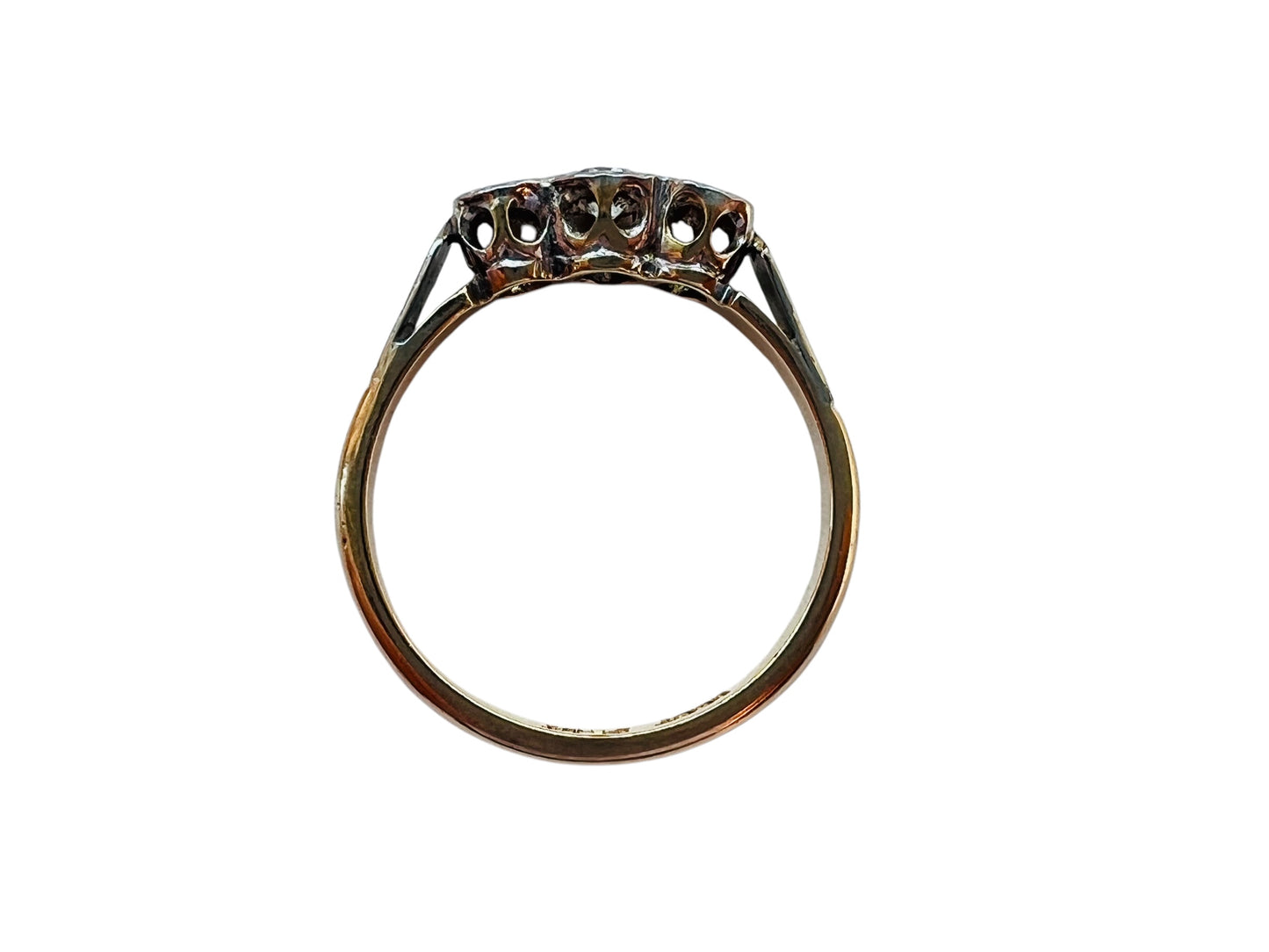 Vintage 18ct Gold Three-Stone Diamond Ring