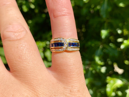 18ct Gold Sapphire & Diamond Ring