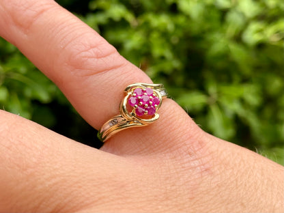 9ct Gold Ruby & Diamond Ring