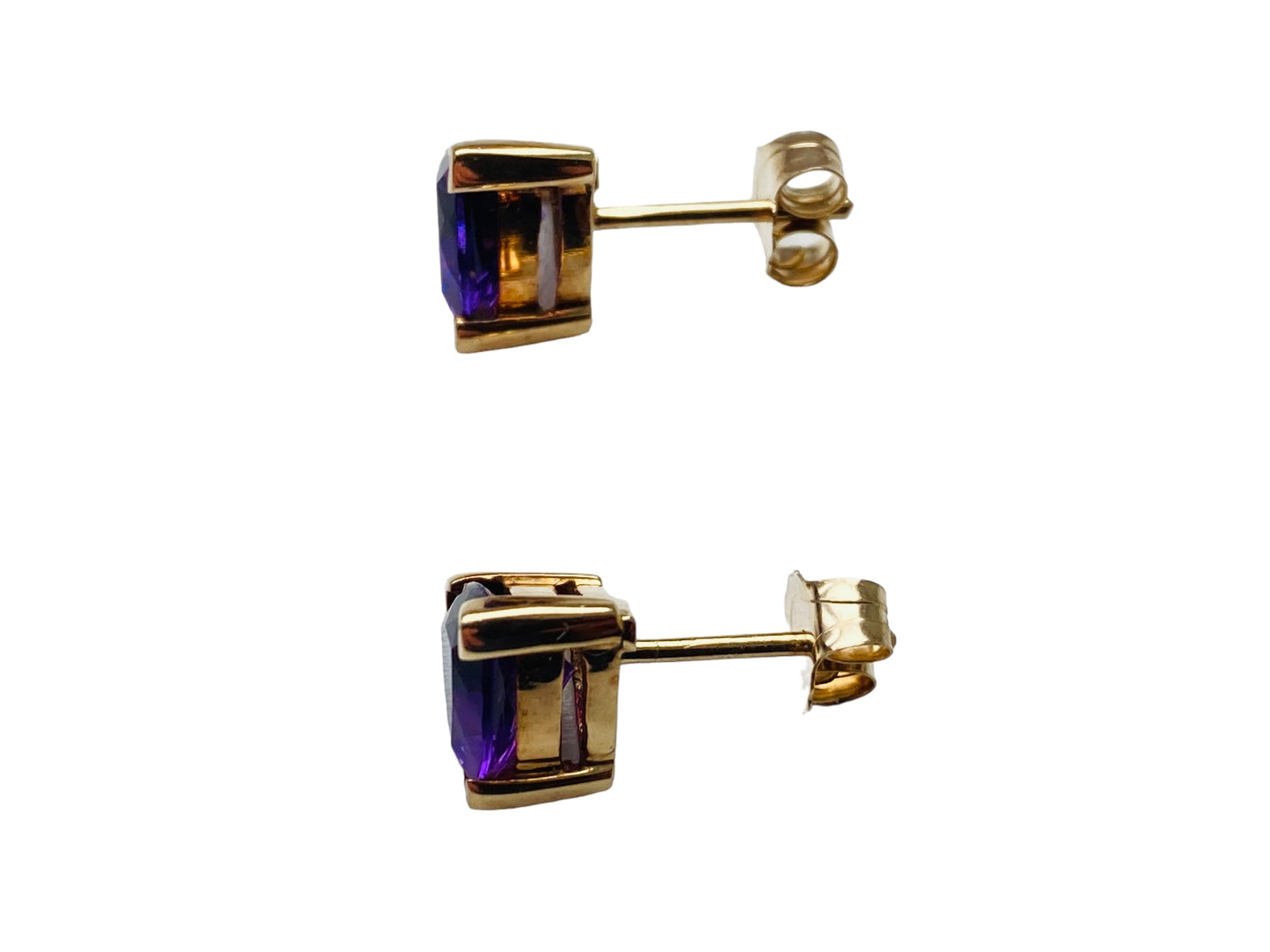 9ct Gold Amethyst Earrings