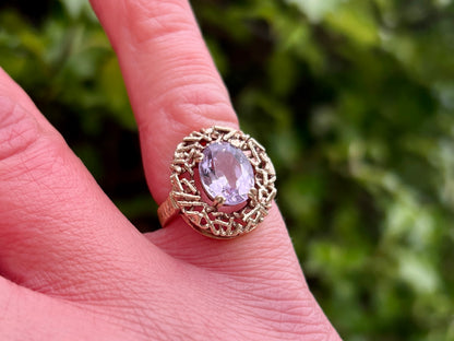 Vintage 9ct Gold Amethyst Ring