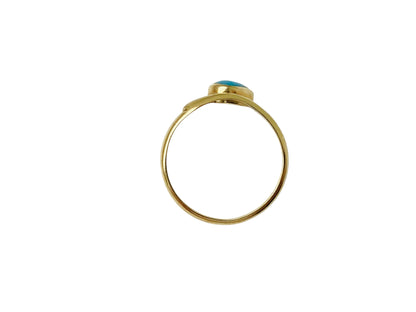 14ct Gold Turquoise Snake Ring