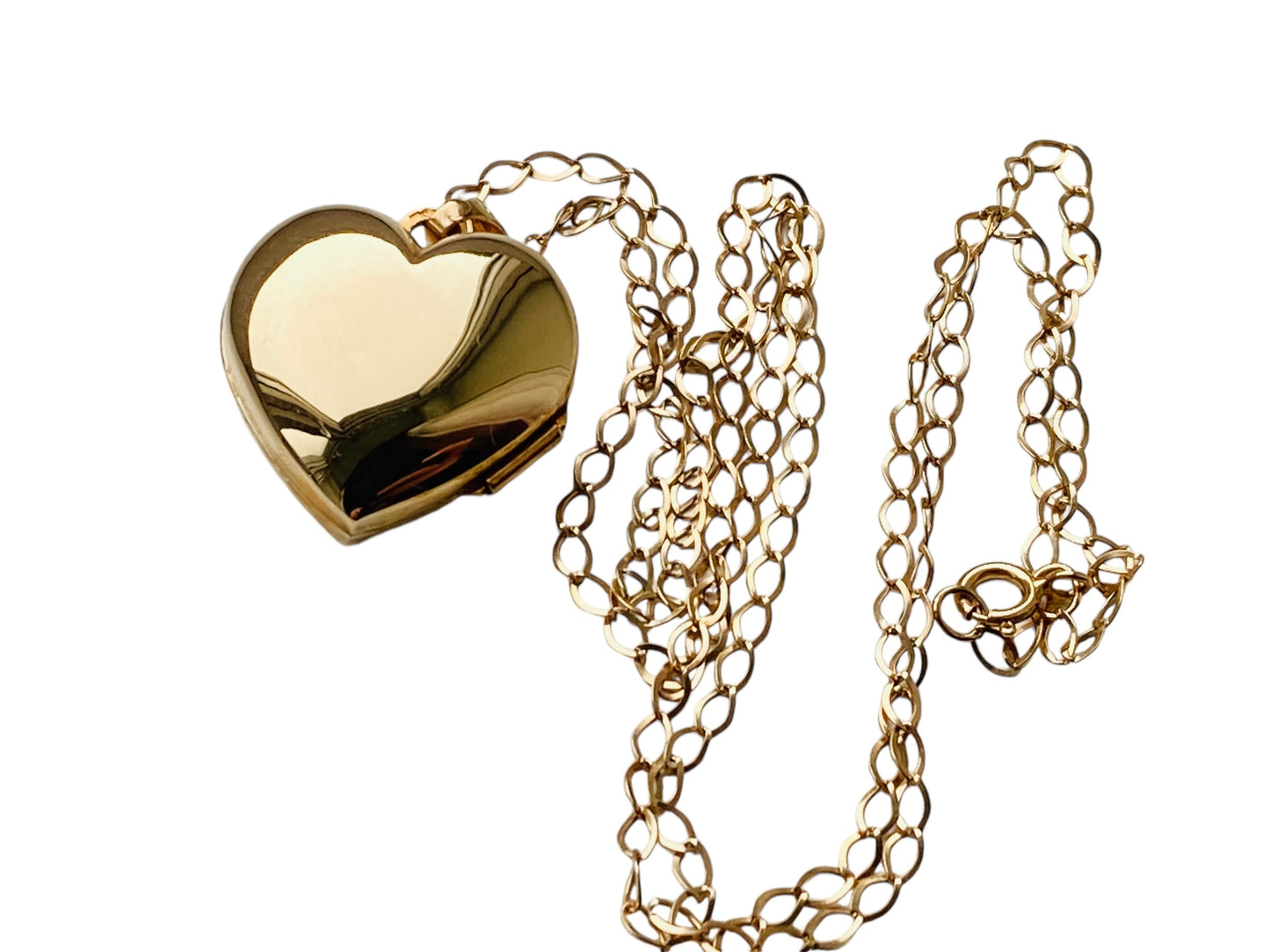 9ct Gold Locket Pendant With Necklace