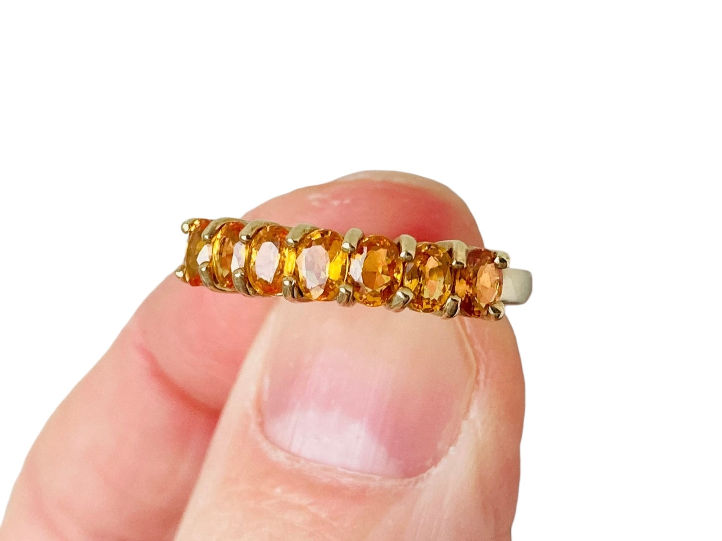9ct Gold Orange Sapphire Ring