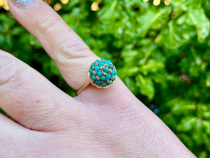 Vintage 9ct Gold Turquoise Ring