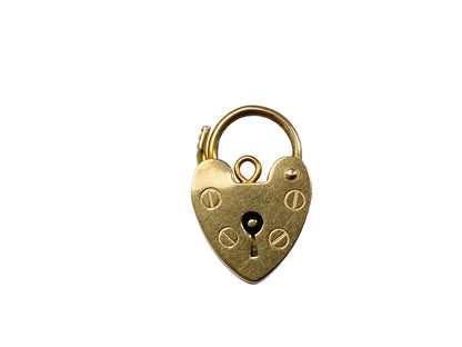 Vintage 9ct Gold Heart Padlock Clasp
