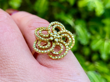 9ct Gold Yellow Diamond Ring