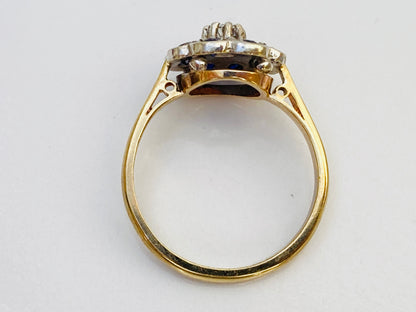 9ct Gold Sapphire & Diamond Ring