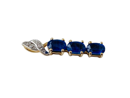9ct Gold Kyanite & Diamond Pendant