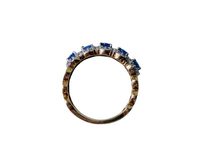 9ct Gold Tanzanite & Diamond Ring