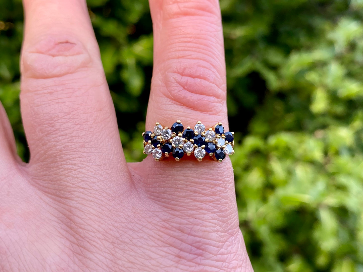 Vintage 18ct Gold Sapphire & Diamond Ring