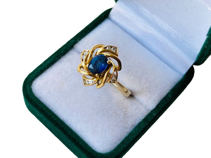 18ct Gold Sapphire & Diamond Ring