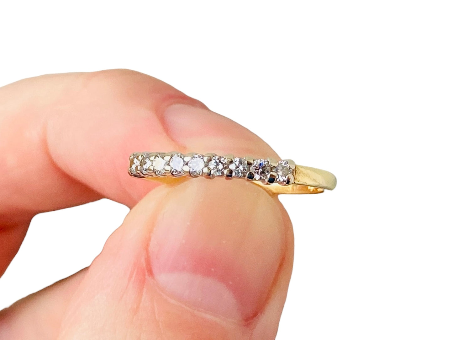 18ct Gold Nine-Stone Diamond Stacking Ring