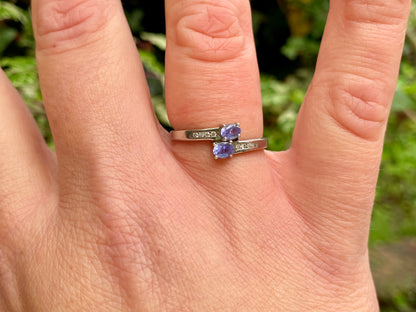 9ct Gold Tanzanite & Diamond Ring