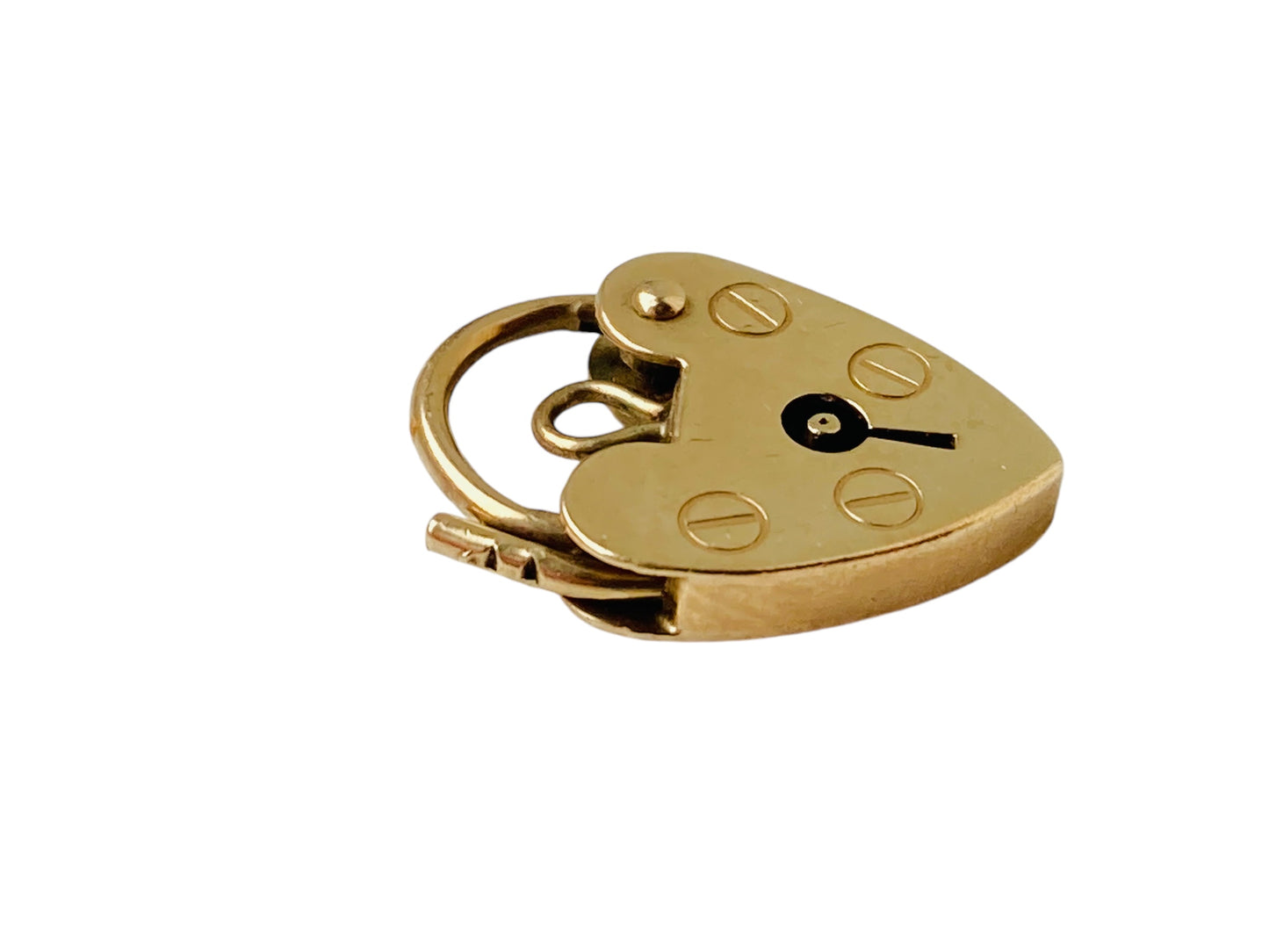 Vintage 9ct Gold Heart Padlock Clasp