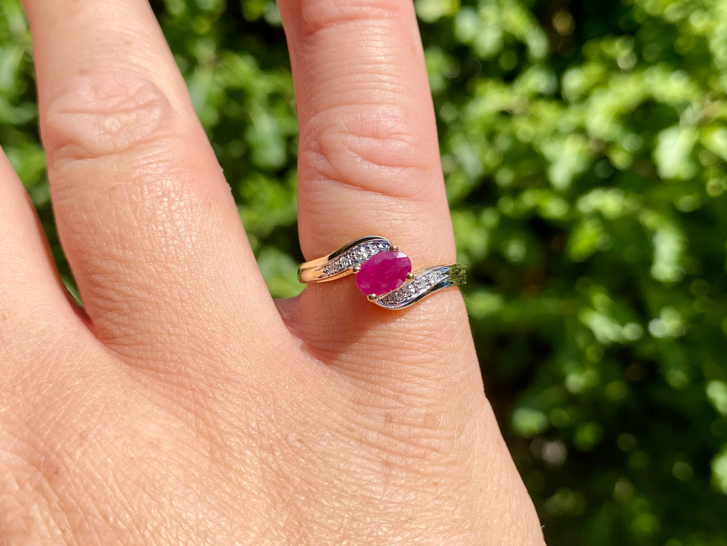 9ct Gold Ruby & Diamond Ring