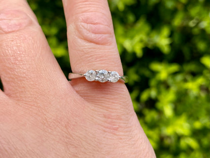 9ct Gold 0.50ct Diamond Trilogy Ring