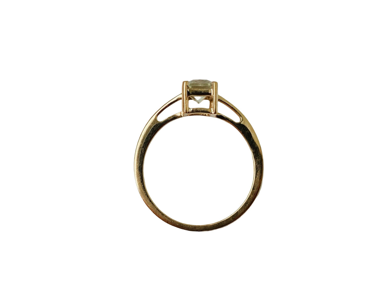 9ct Gold Green Amethyst Ring