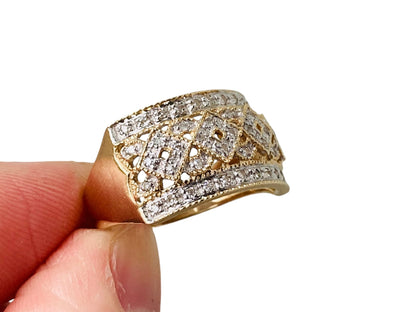 9ct Gold Diamond Band Ring