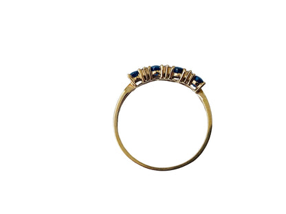 9ct Gold Sapphire & Diamond Ring