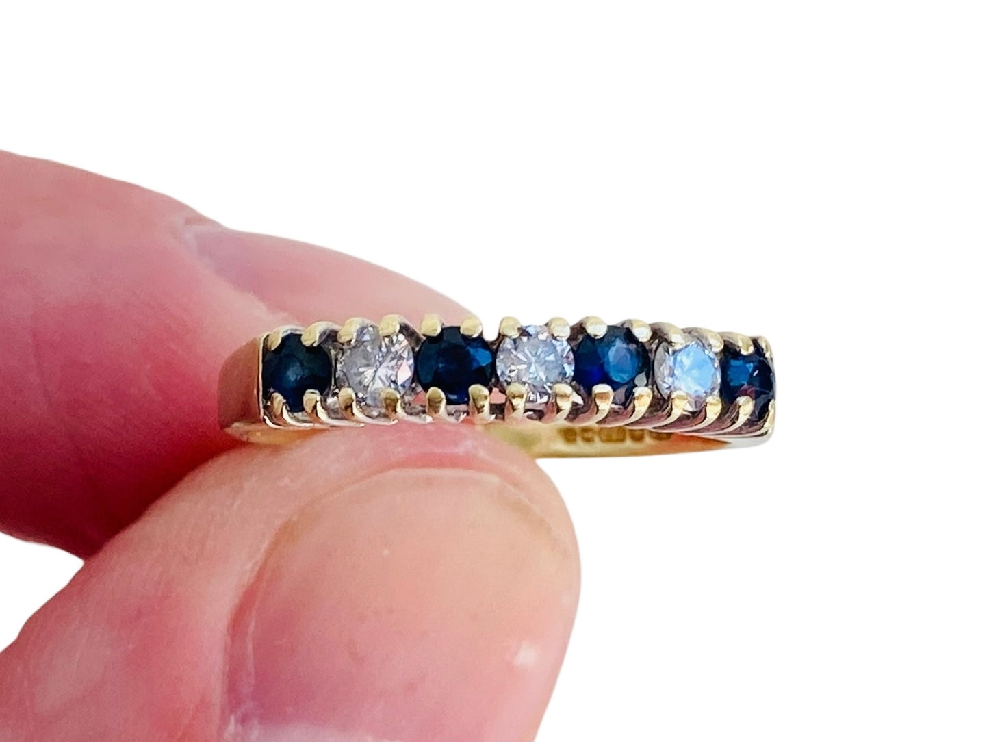 Vintage 18ct Gold Sapphire & Diamond Ring