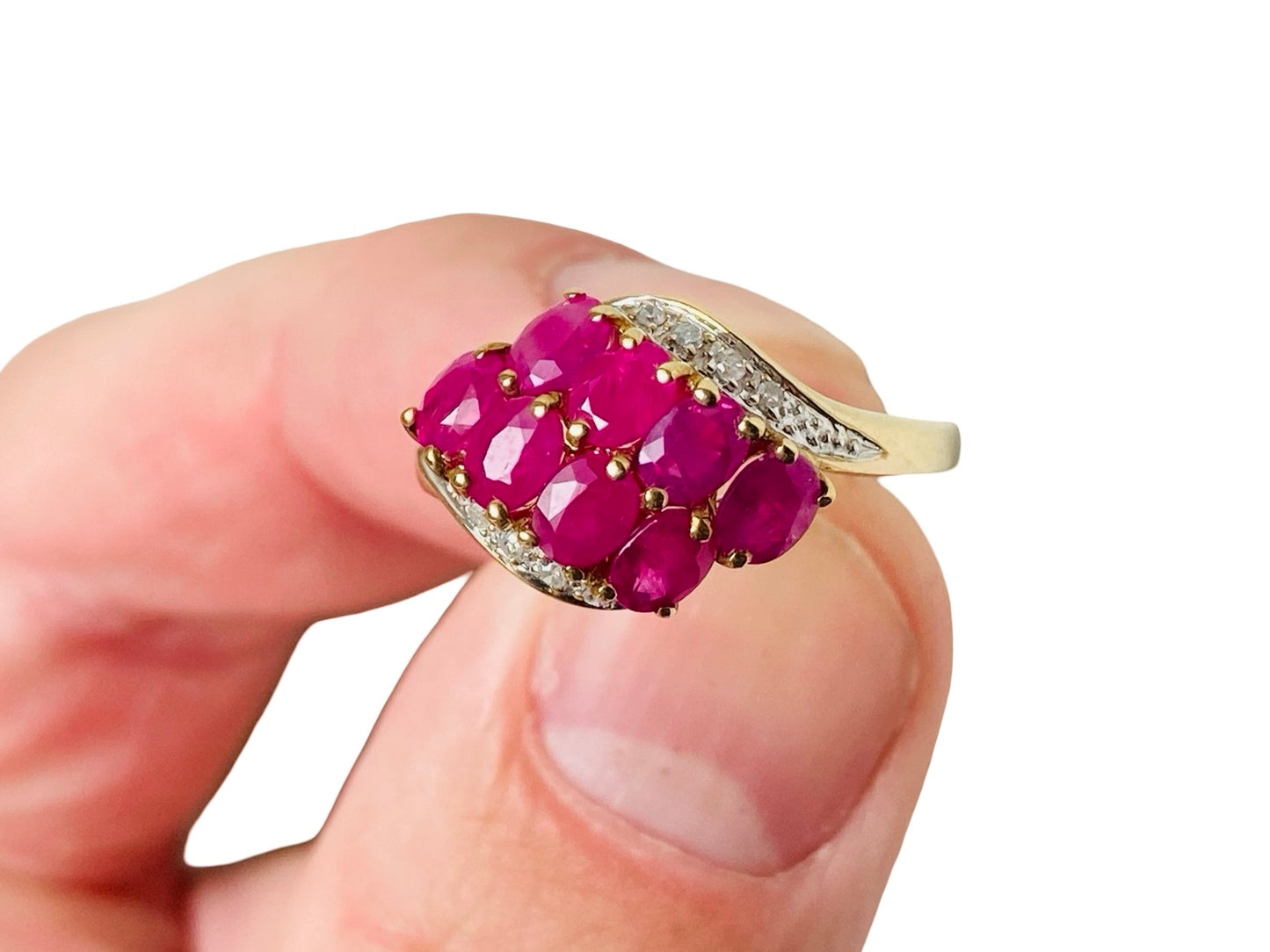 9ct Gold Ruby & Diamond Ring
