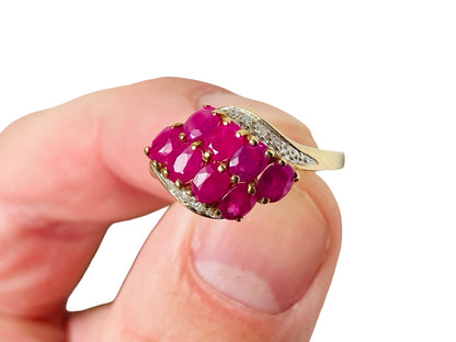 9ct Gold Ruby & Diamond Ring