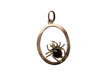 Antique 9ct Gold Spider Pendant