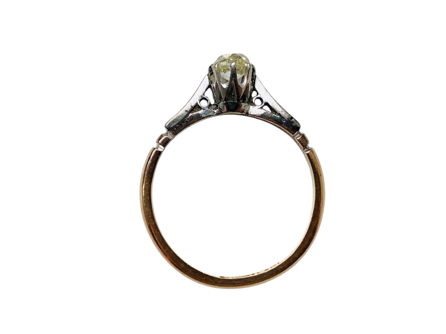 Antique 18ct Gold Old-Cut Diamond Solitaire Ring
