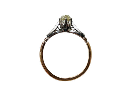 Antique 18ct Gold Old-Cut Diamond Solitaire Ring