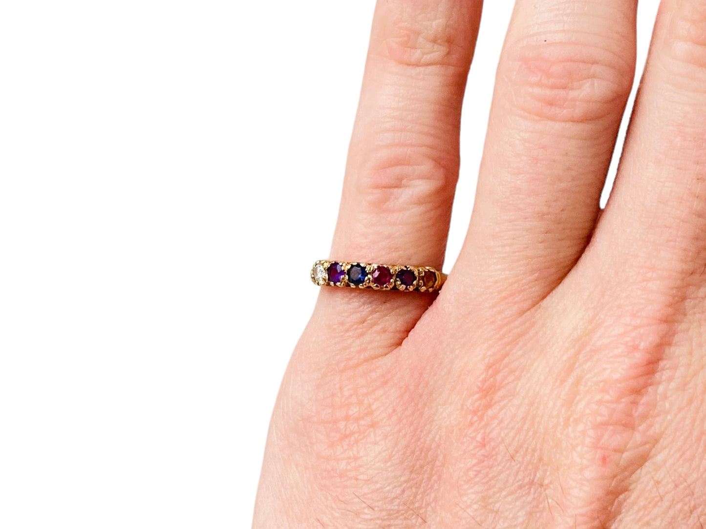 9ct Gold Multi Gemstone Ring