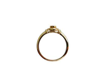 9ct Gold Emerald & Diamond Ring