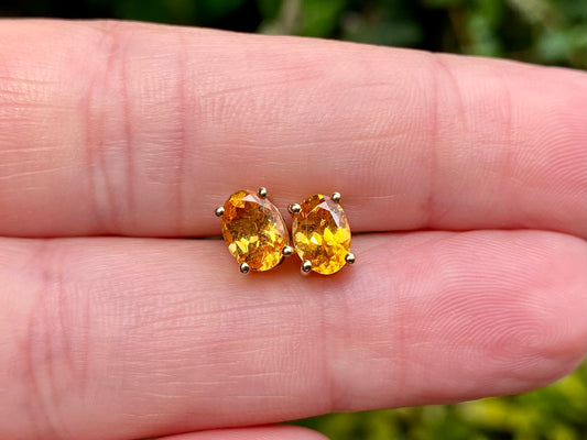 9ct Gold Citrine Earrings