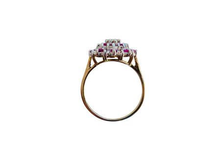 9ct Gold Ruby & Diamond Ring