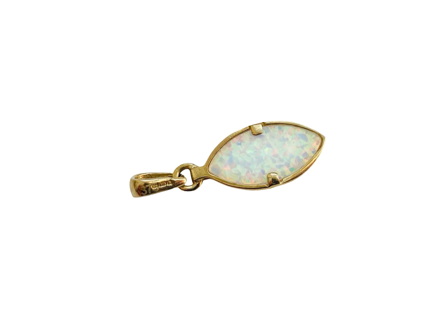 9ct Gold Synthetic Opal Pendant