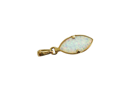 9ct Gold Synthetic Opal Pendant