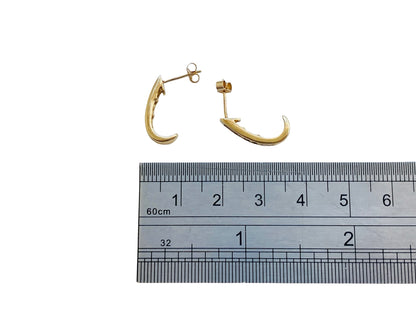 9ct Gold Champagne Diamond Earrings
