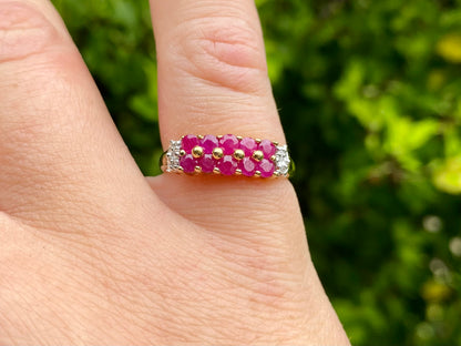 9ct Gold Ruby & Diamond Ring