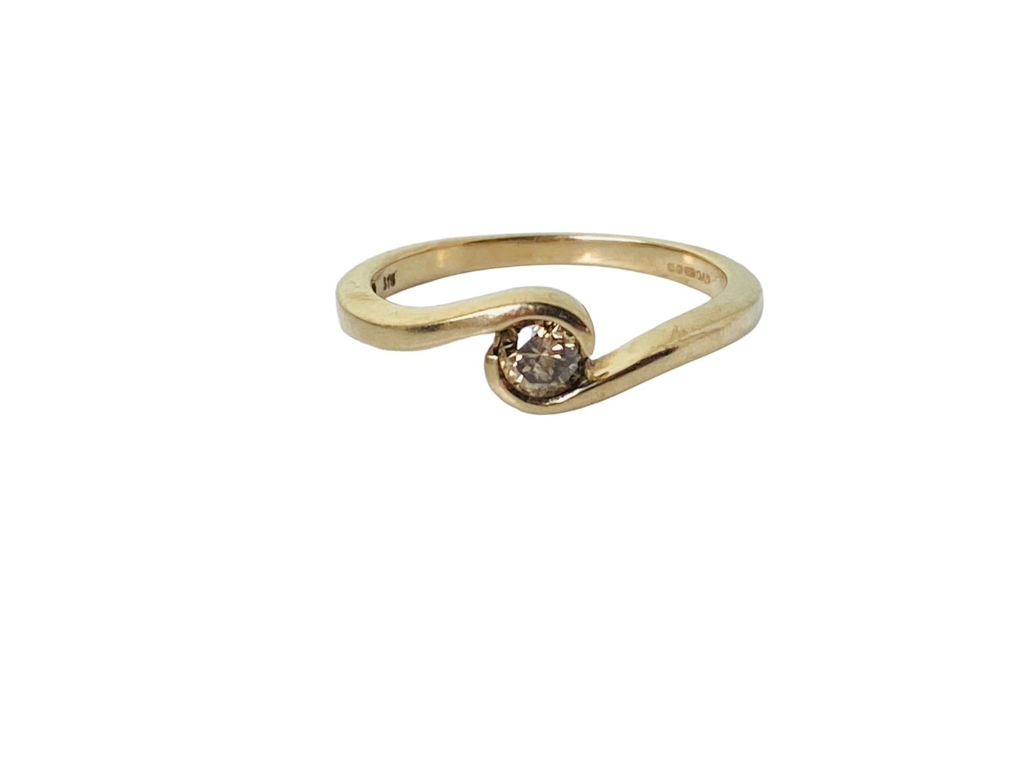 9ct Gold Champagne Diamond Ring