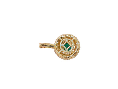 9ct Gold Emeraldine Quartz & White Topaz Pendant