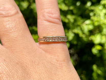 9ct Gold Sixteen-Stone 0.33ct Diamond Stacking Ring