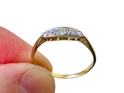 Antique 18ct Gold Five-Stone Diamond Ring
