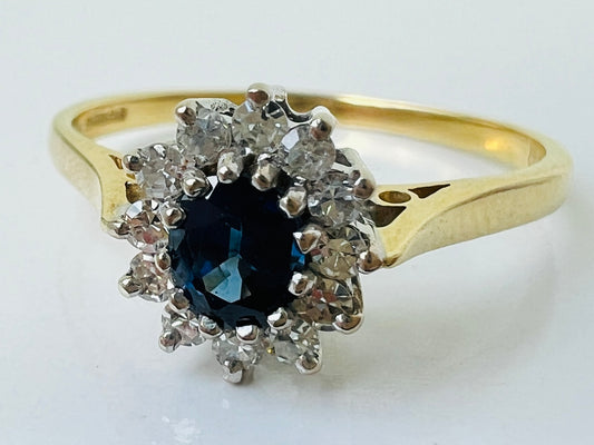 18ct Gold Sapphire & Diamond Ring